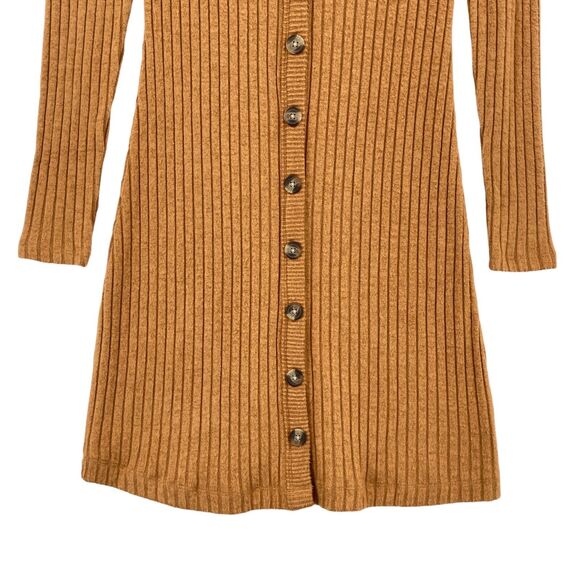 American Eagle Outfitters Sweater Dress Womens XS Camel Color Knit Viscose Blend - Picture 3 of 16